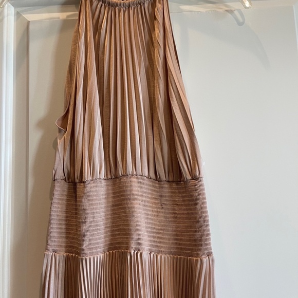 NWOT A.L.C. Renzo Pleated Midi Dress in Beige Size 4 - Picture 16 of 16